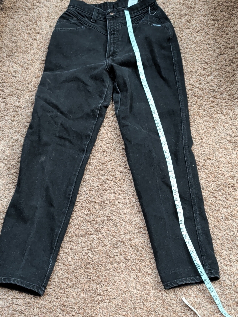 Rockies High-Rise Black Straight-Leg Jeans